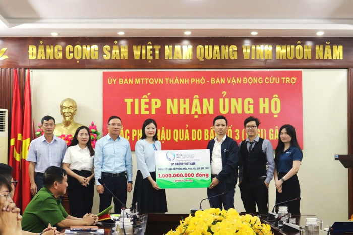 SP Group đóng góp 1 tỷ đồng hỗ trợ người dân Hải Phòng bị thiệt hại do bão Yagi