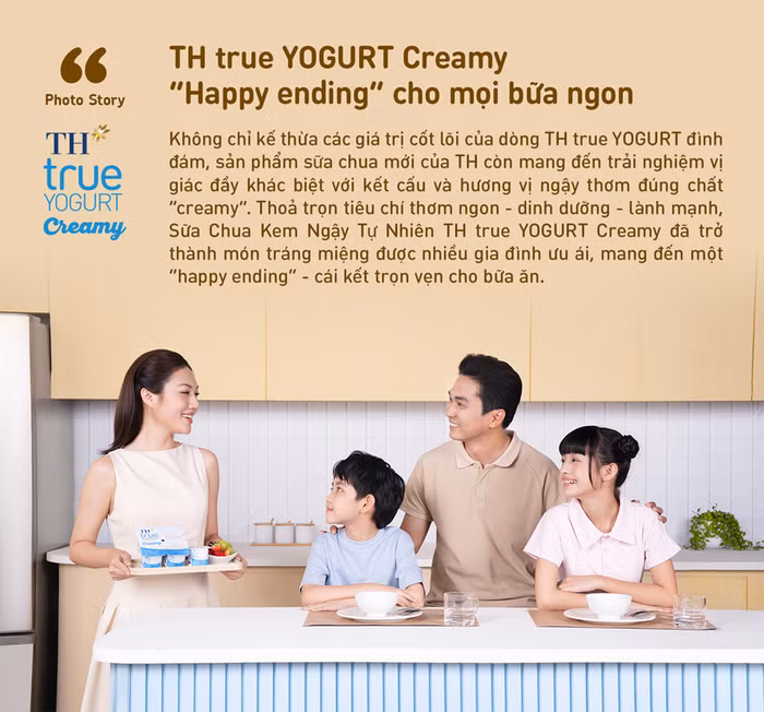 TH true YOGURT Creamy: Món tráng miệng không thể thiếu cho bữa ngon trọn vẹn