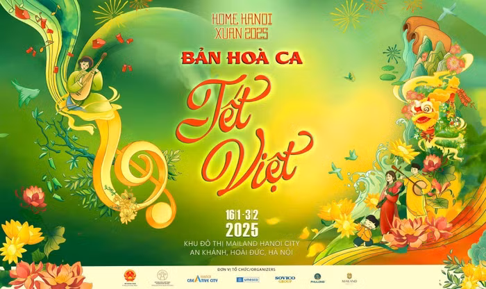 Lấy cảm hứng từ âm nhạc Ngũ Cung - Những giai điệu đầu tiên chào đón một năm mới, bình an, khởi sắc và không ngừng tiến lên, mùa xuân này tại Home Hanoi Xuan 2025, bản hòa ca non sông một dải ngân nga