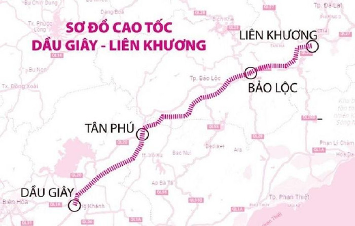 Dự án đường cao tốc Dầu Giây - Tân Phú là mảnh ghép quan trọng trên tuyến cao tốc Dầu Giây - Liên Khương