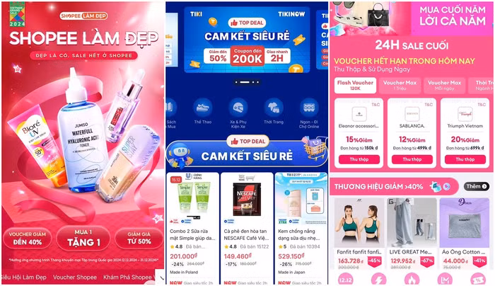 Sàn thương mại điện tử tăng tốc mùa mua sắm cuối năm