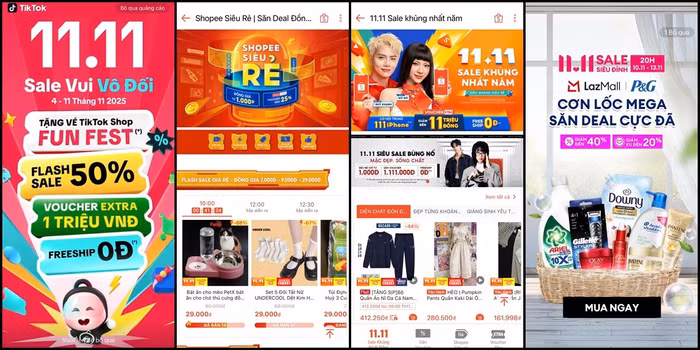 "Đại chiến" săn sale của các sàn thương mại điện tử Việt Nam dịp 11/11