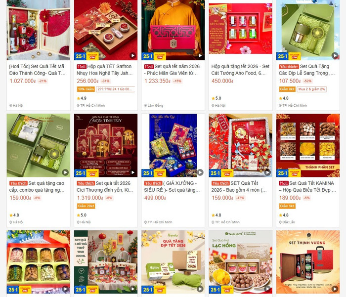 Người Việt ngày càng thích mua quà Tết trên các sàn thương mại điện tử