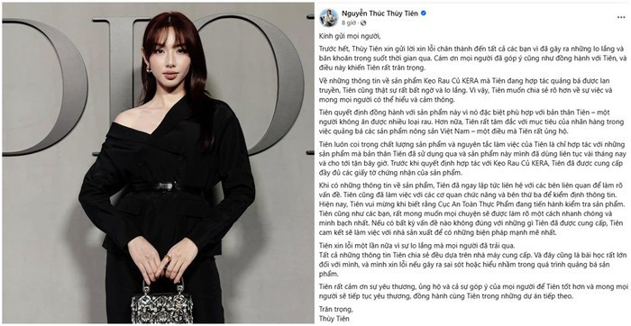 Trước đó Thùy Tiên khẳng định chỉ hợp tác truyền thông, quảng bá sản phẩm thuy-tien.jpg