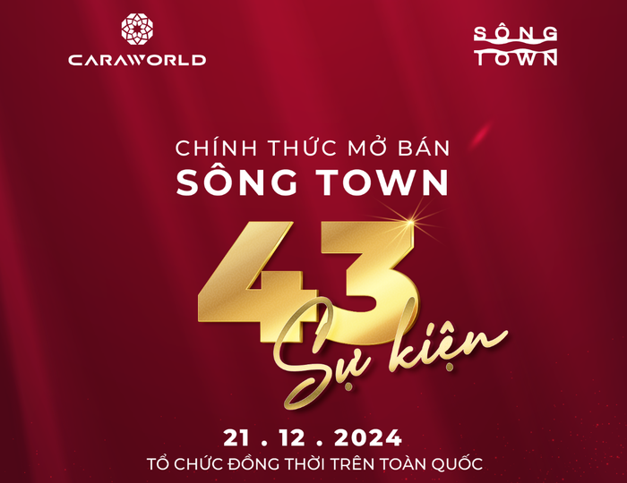 Sông Town sẽ chính thức được mở bán vào ngày 21/12 tới với 43 sự kiện tổ chức đồng thời trên toàn quốc