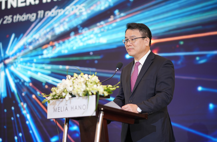 Thứ trưởng Bộ Tài chính Trần Quốc Phương phát biểu tại chương trình “Đối thoại hợp tác công tư (PPP) - Hợp tác, đổi mới, hiệu quả”