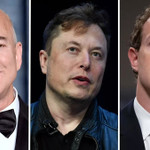 Tỷ phú Jeff Bezos, Elon Musk và Mark Zuckerberg (từ trái sang)