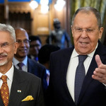Ngoại trưởng Nga Sergey Lavrov (bên phải) và Ngoại trưởng Ấn Độ Subrahmanyam Jaishankar tại cuộc hội đàm ở Dinh thự Zinaida Morozova (Moscow, Nga) ngày 21/8/2025 
