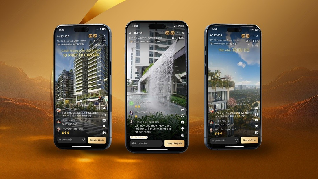 Bên cạnh sự hấp dẫn của phiên livestream được hỗ trợ bằng nền tảng công nghệ AI tiên phong, thì chính các giá trị thực cho người dùng thực của sản phẩm bất động sản Sunshine đã mang lại sức hút tự thân đối với khách hàng tham gia đặt giá. li1.jpg