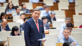 Bộ trưởng Bộ Công an Tô Lâm trả lời chất vấn