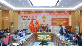 Khung cảnh buổi làm việc giữa Phó Thủ tướng Trần Hồng Hà và tỉnh Lâm Đồng