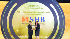 SHB được vinh danh tốp 10 doanh nghiệp có báo cáo thường niên tốt nhất