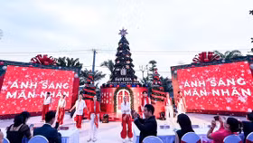 Đại lộ thương mại ở Long An lung linh sắc màu trước thềm Giáng sinh