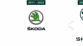 Logo Skoda với biểu tượng mũi tên có cánh