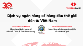 Techcombank thắng giải thưởng Dịch vụ ngân hàng số hàng đầu thế giới từ Global Finance