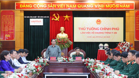 Thủ tướng Phạm Minh Chính làm việc với Tập đoàn Công nghiệp-Viễn thông Quân đội (Viettel) về chương trình T-09