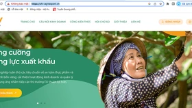 Ảnh chụp màn hình Cổng thông tin hỗ trợ xuất khẩu nông sản Việt Nam tại địa chỉ sfv-agriexport.vn