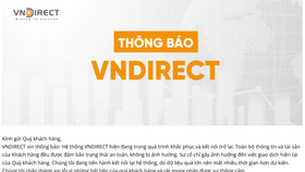 VNDirect: Đã có mã khoá để khôi phục hệ thống nhưng tốc độ phục hồi chậm hơn dự kiến