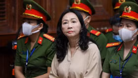 Bà Trương Mỹ Lan tại phiên toà sáng nay