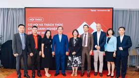 Đại diện Techcombank cùng các chuyên gia tại Hội thảo
