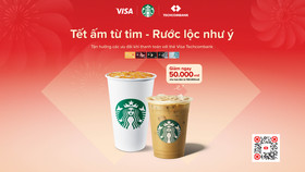 Techcombank và Starbucks triển khai nhiều chương trình ưu đãi dành cho khách hàng