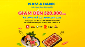 Chủ thẻ tín dụng Nam A Bank JCB nhận nhiều ưu đãi tại chuỗi nhà hàng Golden Gate