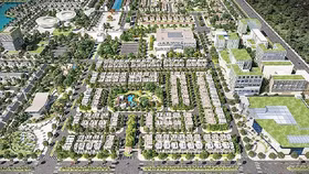 Có ít nhất 42 dự án bất động sản bị chấm dứt hoạt động. Ảnh phối cảnh dự án khu dân cư Viettin Eco Land.