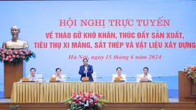 Hội nghị trực tuyến về tháo gỡ khó khăn, thúc đẩy sản xuất, tiêu thụ xi măng, sắt thép và vật liệu xây dựng