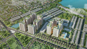 Phối cảnh khu đô thị xanh Bàu Tràm Lakeside