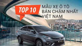 Top 10 xe ô tô bán chậm tháng 7/2023: Sự trở lại của Suzuki Ciaz