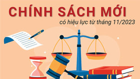 Một số chính sách mới có hiệu lực từ tháng 11/2023