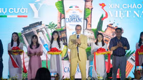 Nhà sáng lập Nguyễn Hải Yến, Giám đốc xuất khẩu toàn cầu của Pasta Del Capitano Maurizio Bignotti và diễn viên Minh Tiệp tại sự kiện 