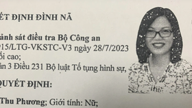 Lệnh truy nã bà Nguyễn Thị Thu Phương