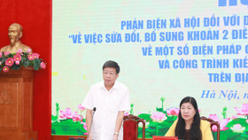 Ông Dương Đức Tuấn, Phó Chủ tịch UBND thành phố Hà Nội phát biểu tại hội nghị