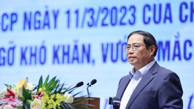 Thủ tướng Phạm Minh Chính phát biểu tại hội nghị.