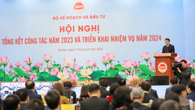 Quang cảnh Hội nghị Tổng kết công tác năm 2023, triển khai nhiệm vụ năm 2024 của Bộ Kế hoạch và Đầu tư