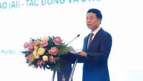Phát biểu tại hội thảo, Bộ trưởng Bộ Khoa học và Công nghệ Nguyễn Mạnh Hùng cho biết luật AI sẽ có vào cuối năm nay