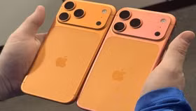 Hình ảnh chiếc iPhone 17 Pro Max màu cam vũ trụ bị đổi màu trên trang cá nhân X của The Galox