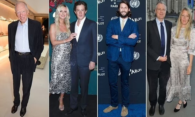 Một số thành viên hiện tại của gia tộc Rothschild. Trong đó James Rothschild (ảnh thứ 2 từ trái sáng) là con rể của gia tộc Hilton mot-so-thanh-vien-hien-tai-cua-gia-toc-rothschild.jpg