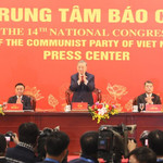 Tổng Bí thư Tô Lâm chủ trì họp báo quốc tế công bố kết quả Đại hội XIV của Đảng. Ảnh: Hồng Nguyên