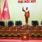 Thủ tướng Phạm Minh Chính điều hành phiên bế mạc Đại hội. Ảnh: TTXVN