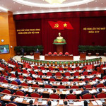 Hội nghị lần thứ nhất Ban Chấp hành Trung ương Đảng khóa XIV. Ảnh: TTXVN