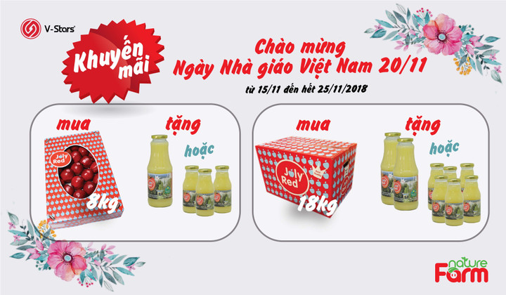 Mua táo Joly Red tặng nước ép táo: quà tặng ý nghĩa cho ngày Nhà giáo Việt Nam