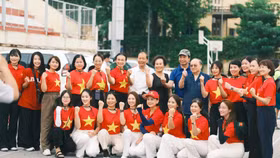 Khối diễu hành Doanh nhân Việt Nam ráo riết tập luyện, sẵn sàng thực hiện nhiệm vụ A80