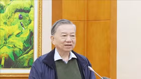 Tổng Bí thư Tô Lâm phát biểu chỉ đạo tại buổi làm việc với Ban Kinh tế Trung ương. Ảnh: TTXVN