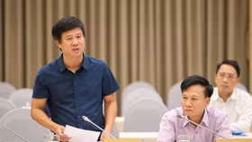 Cục trưởng Cục Quản lý đê điều về phòng chống thiên tai Phạm Đức Luận thông tin về tình hình cơn bão số 3