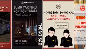 Nhiều cơ sở của các thương hiệu ẩm thực thuộc Golden Gate thông báo đóng cửa trong năm 2024