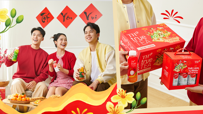 Bao bì Tết rực rỡ - Thức uống lành, trao nhau niềm vui thật