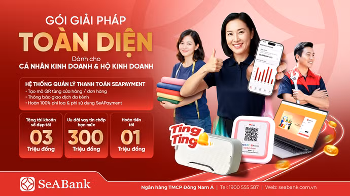 SeABank tung “combo” giải pháp toàn diện giúp hộ kinh doanh số hóa dòng tiền