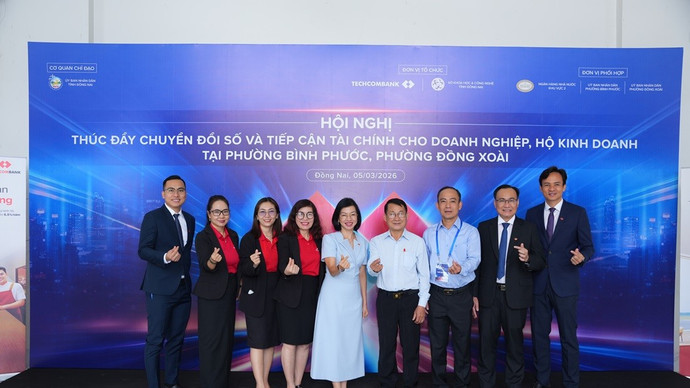 Techcombank thúc đẩy chuyển đổi số và tiếp cận tài chính cho doanh nghiệp, hộ kinh doanh tại tỉnh Đồng Nai